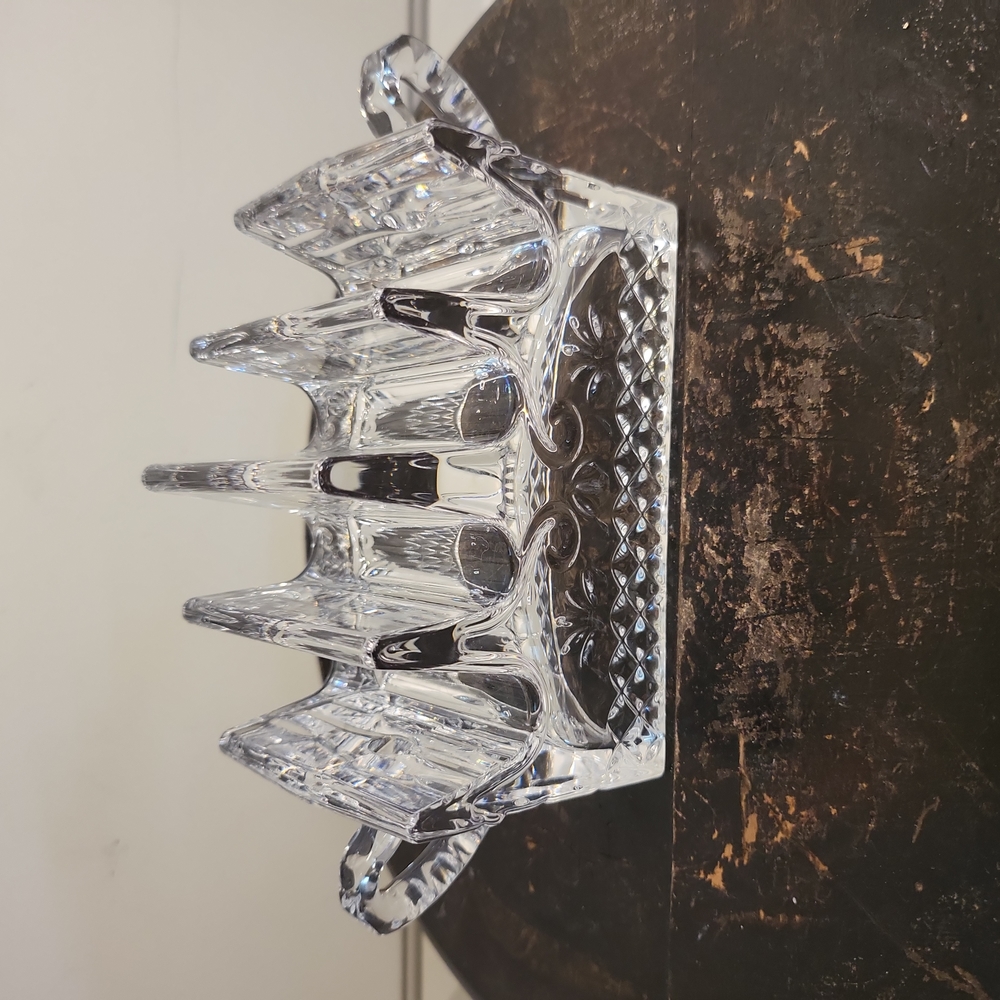 Vintage Shannon Crystal By Godinger, Toast Holder With Handles and Scrol…